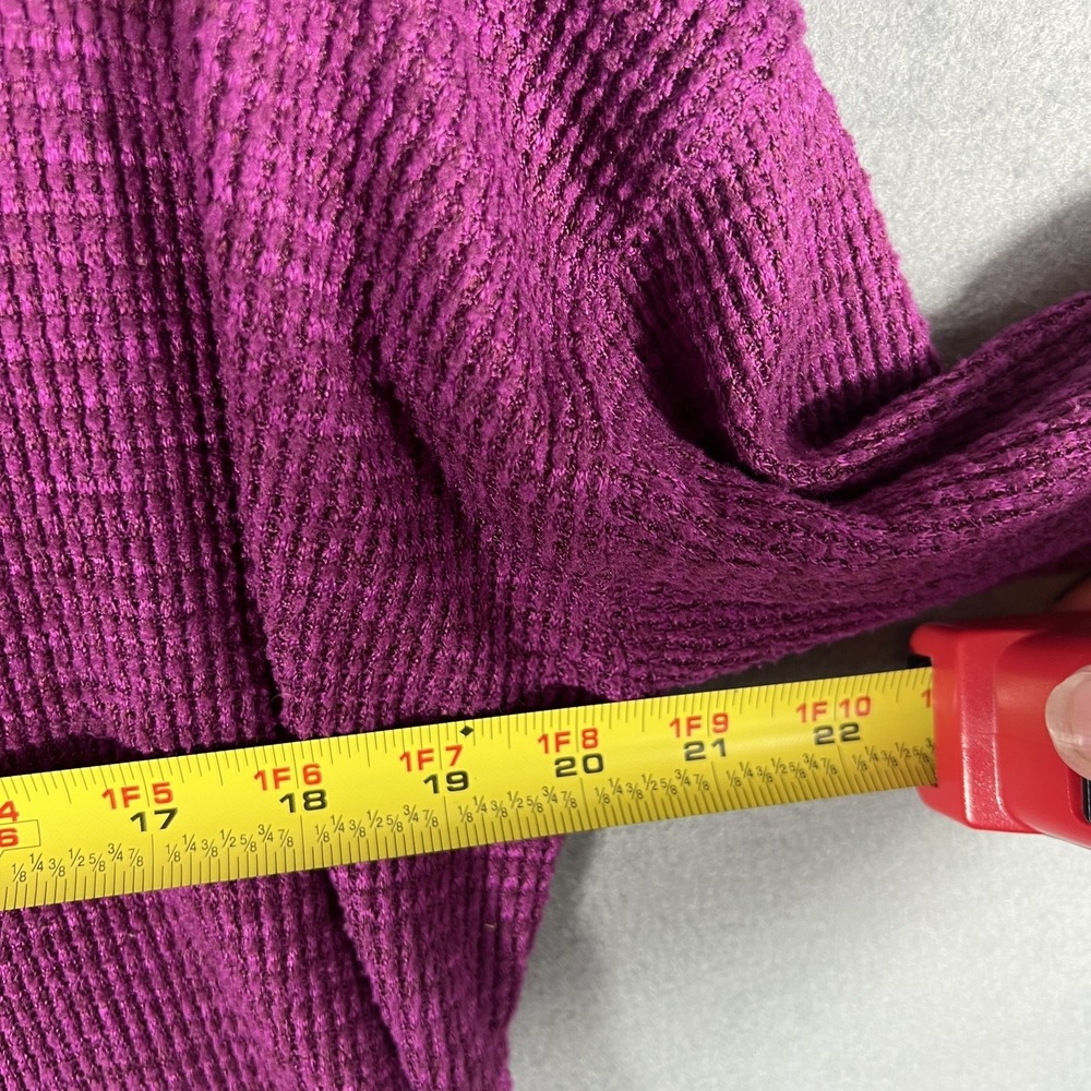 SO Women's Magenta Waffle Knit Hoodie Sweatshirt Pullover Size Large NWT - Picture 2 of 4